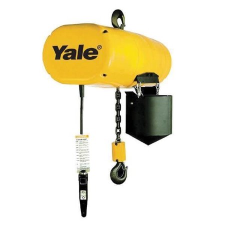 YALE HOIST CM  Electric Chain Hoist, Series Model XL, 6 ton, 10 ft Lifting Height, 62 fpm Lift Speed, 2Speed 5225